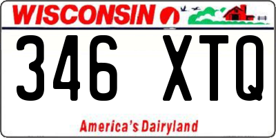 WI license plate 346XTQ