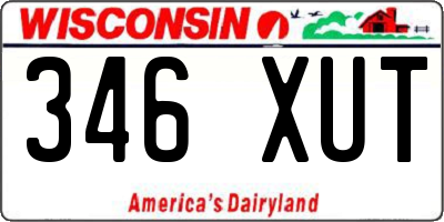 WI license plate 346XUT