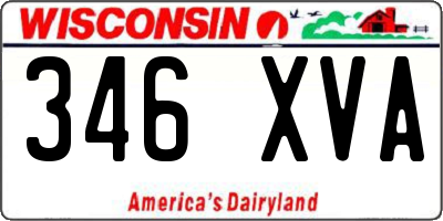WI license plate 346XVA