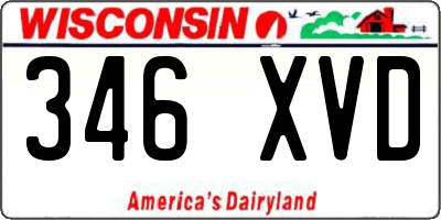 WI license plate 346XVD