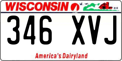 WI license plate 346XVJ