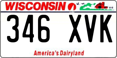 WI license plate 346XVK