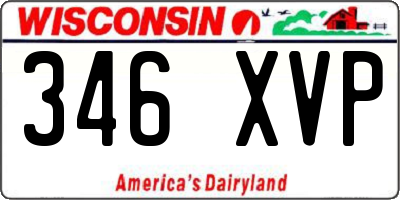 WI license plate 346XVP