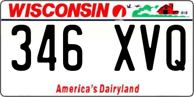 WI license plate 346XVQ