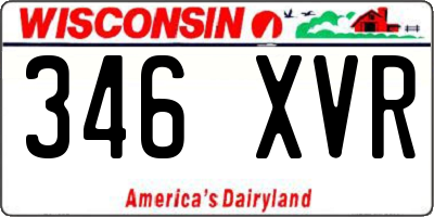 WI license plate 346XVR