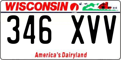 WI license plate 346XVV