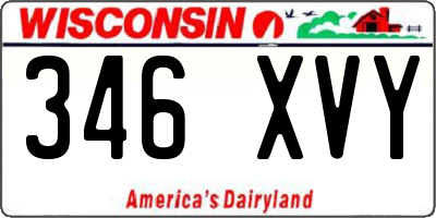 WI license plate 346XVY