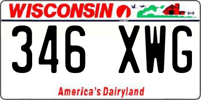 WI license plate 346XWG