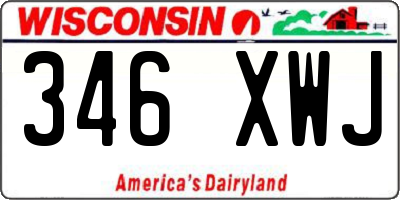 WI license plate 346XWJ