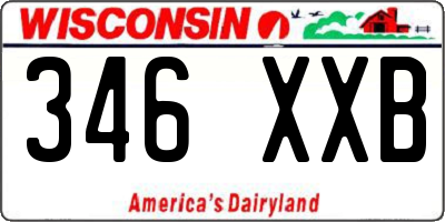 WI license plate 346XXB