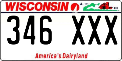 WI license plate 346XXX