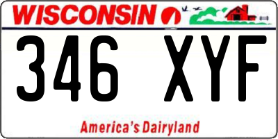 WI license plate 346XYF