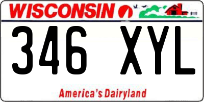 WI license plate 346XYL