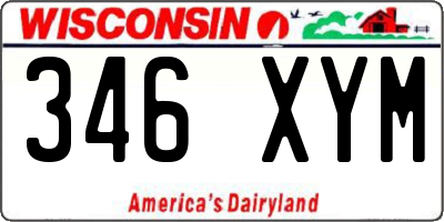 WI license plate 346XYM