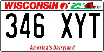 WI license plate 346XYT