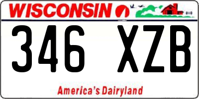 WI license plate 346XZB