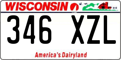 WI license plate 346XZL