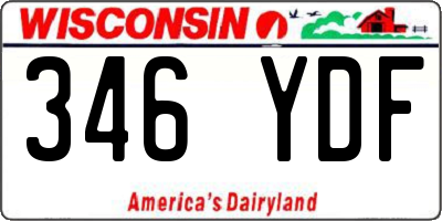 WI license plate 346YDF
