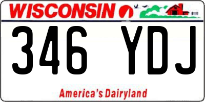 WI license plate 346YDJ