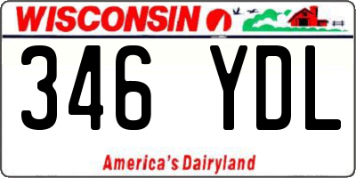 WI license plate 346YDL
