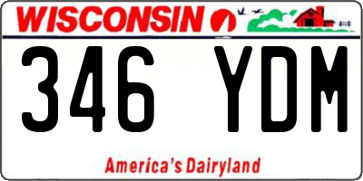 WI license plate 346YDM
