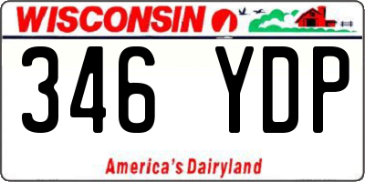 WI license plate 346YDP