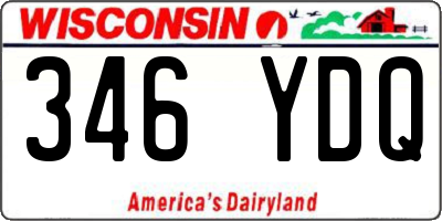 WI license plate 346YDQ