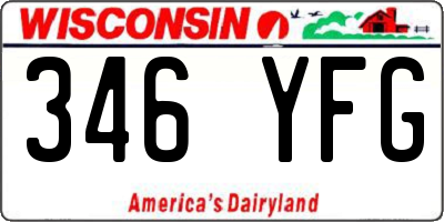 WI license plate 346YFG