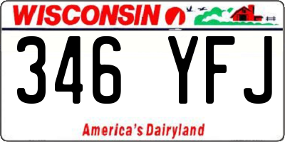 WI license plate 346YFJ