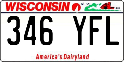 WI license plate 346YFL