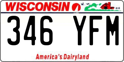 WI license plate 346YFM
