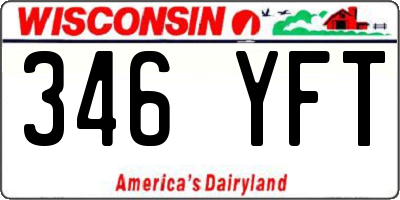 WI license plate 346YFT