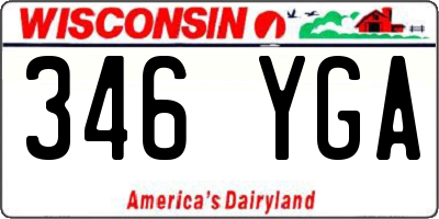 WI license plate 346YGA