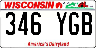 WI license plate 346YGB