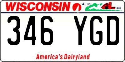 WI license plate 346YGD
