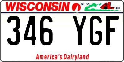 WI license plate 346YGF