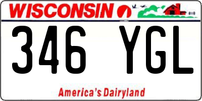 WI license plate 346YGL