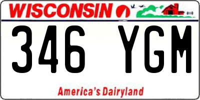 WI license plate 346YGM