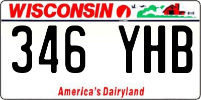 WI license plate 346YHB