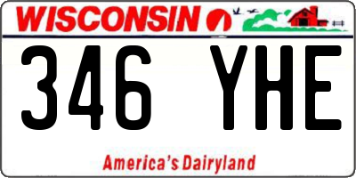 WI license plate 346YHE