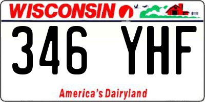 WI license plate 346YHF