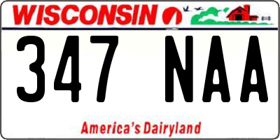 WI license plate 347NAA