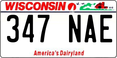 WI license plate 347NAE