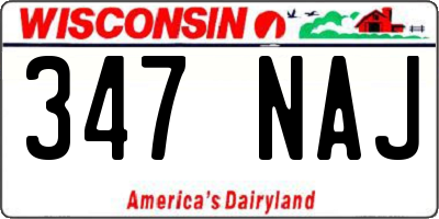 WI license plate 347NAJ