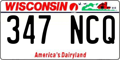 WI license plate 347NCQ