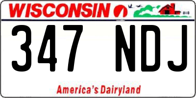 WI license plate 347NDJ