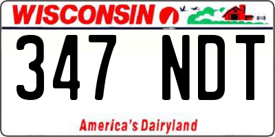 WI license plate 347NDT