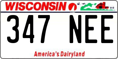 WI license plate 347NEE