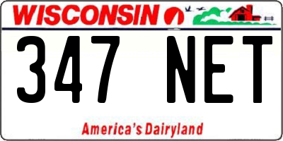 WI license plate 347NET