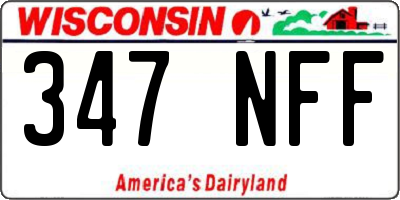 WI license plate 347NFF